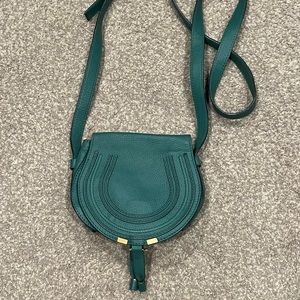 Authentic Chloe Small Marcie Bag in Rare Teal Green Leather $1150 Retail